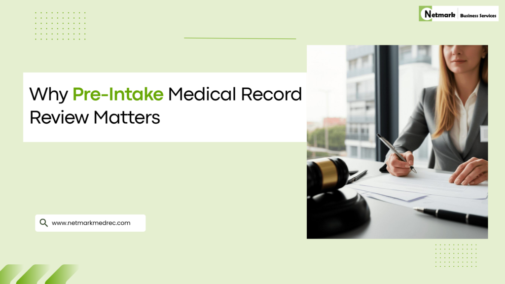Attorney discussing legal case documents with a client during a medical record review consultation